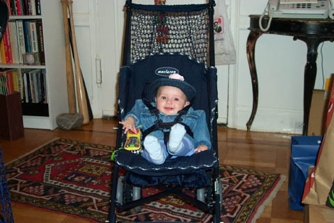 30 Emma tries out her new stroller