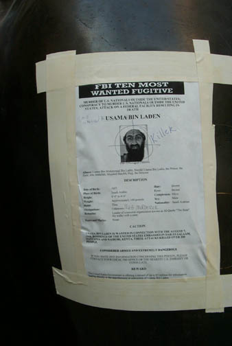 06 This wanted poster was taped to the statue